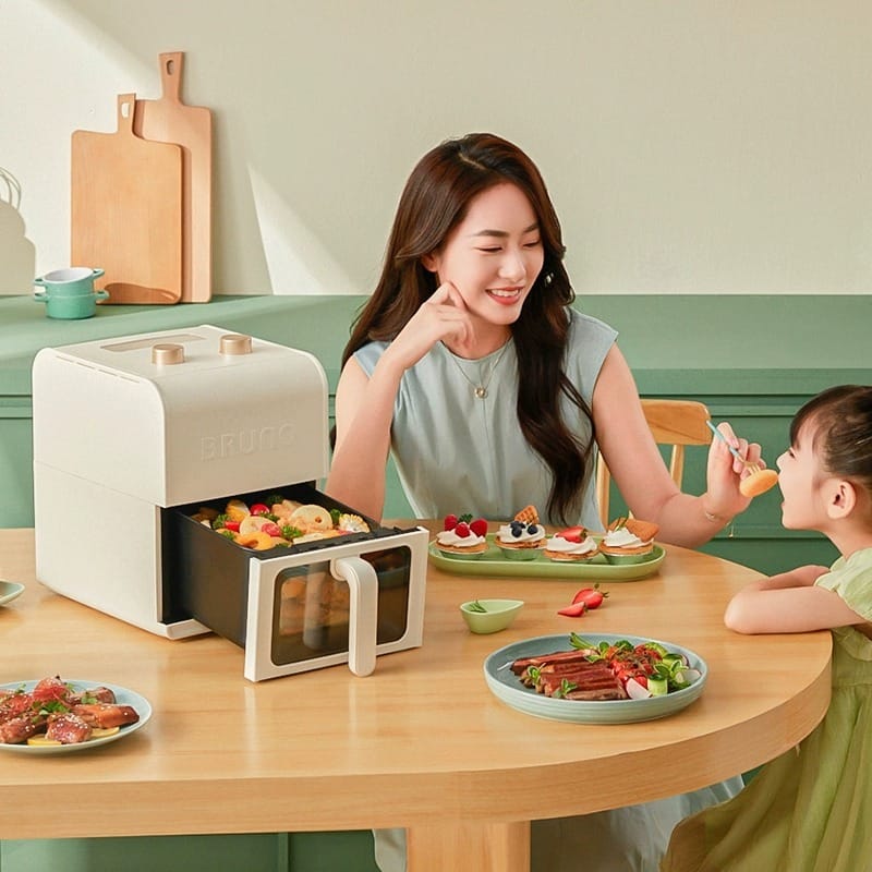 China BRUNO Visible Air Fryer 5L - Ivory 可視化大容量氣炸鍋 5L - 象牙白